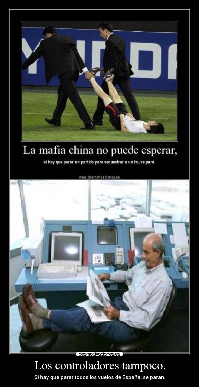 Los controladores tampoco. - Si hay que parar todos los vuelos de España, se paran.