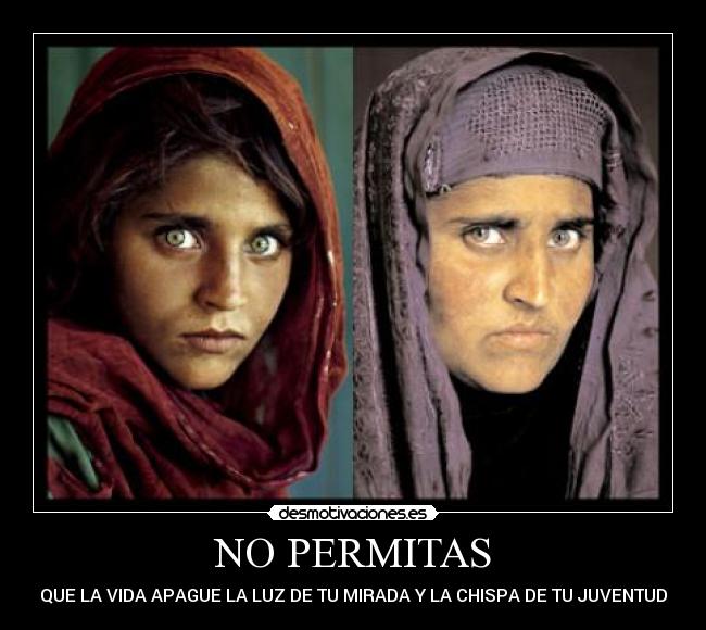 NO PERMITAS - QUE LA VIDA APAGUE LA LUZ DE TU MIRADA Y LA CHISPA DE TU JUVENTUD