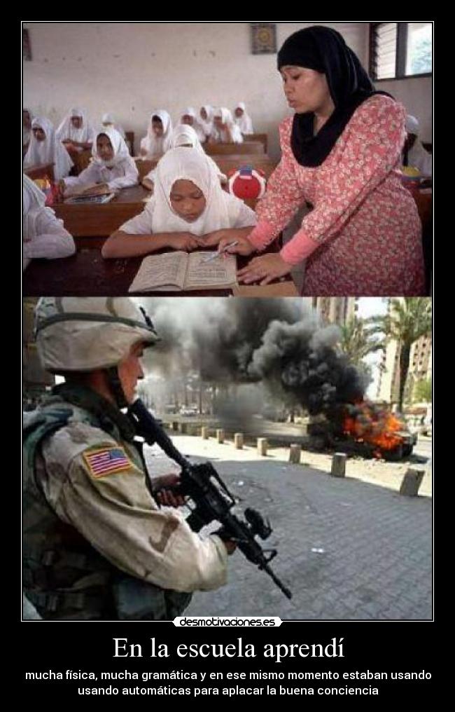 En la escuela aprendí -