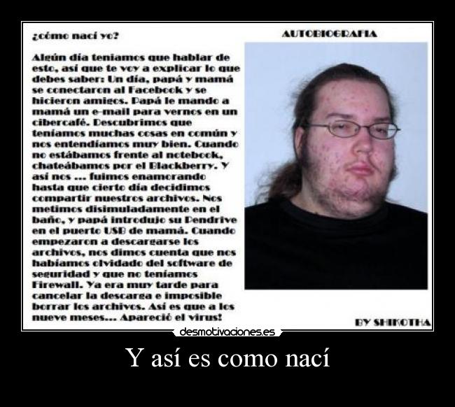 Y así es como nací -