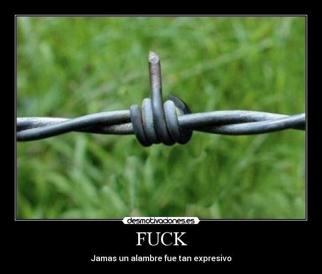 FUCK - Jamas un alambre fue tan expresivo