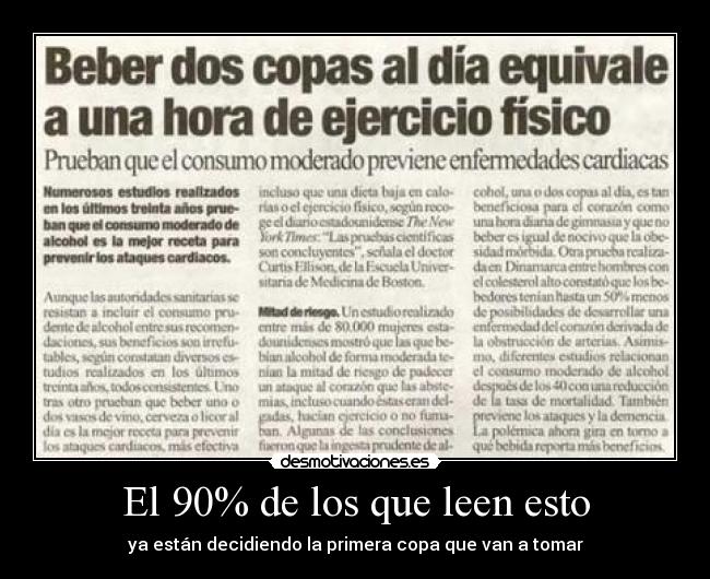El 90% de los que leen esto -