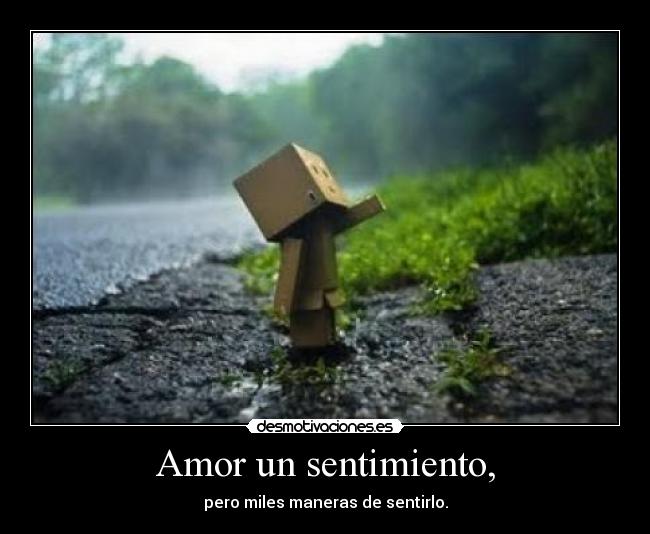 Amor un sentimiento, - 