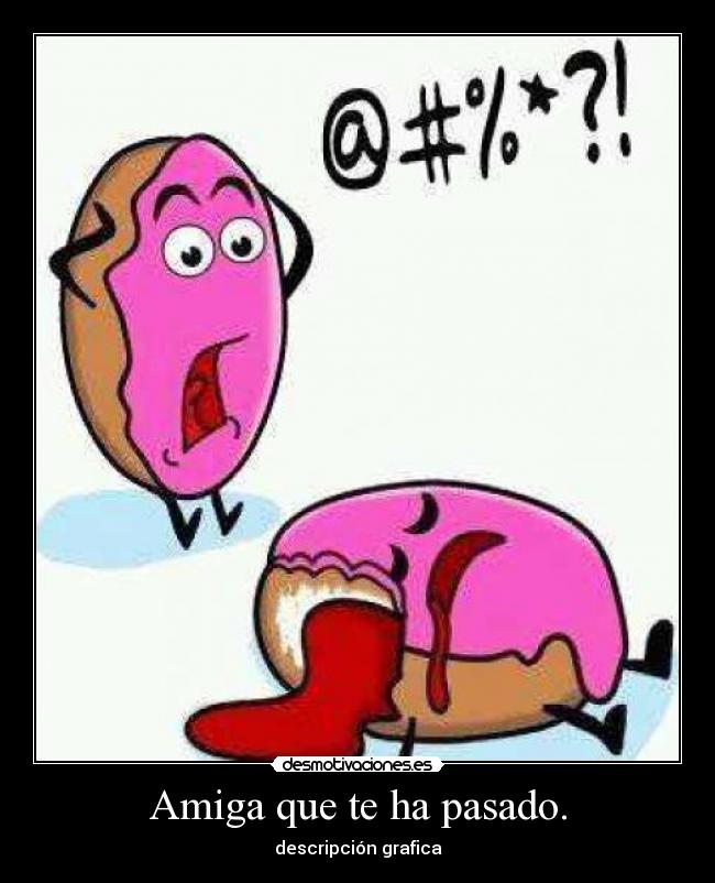 Amiga que te ha pasado. -