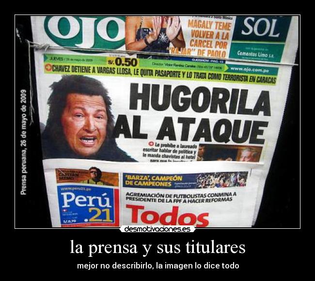 la prensa y sus titulares -