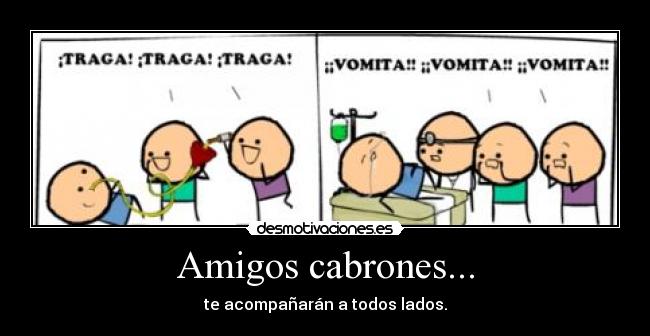 carteles amigos amigos cabrones vomita traga desmo walt_k desmotivaciones