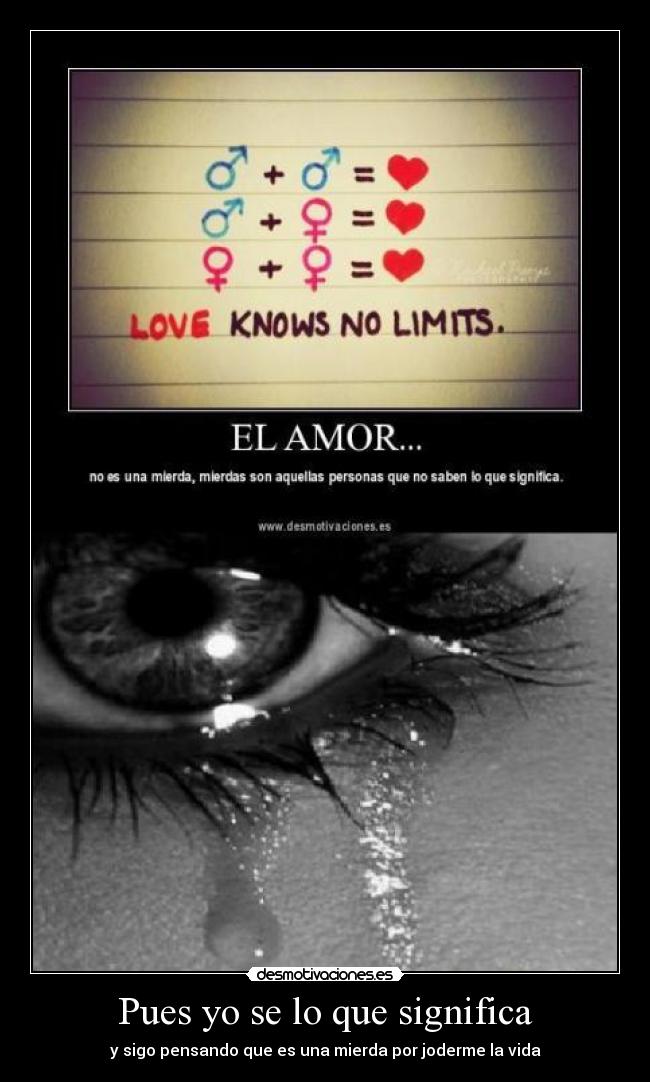 Pues yo se lo que significa -