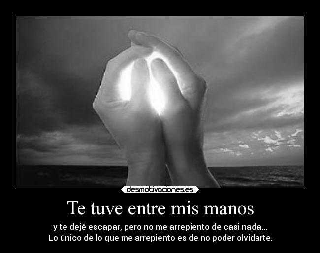 Te tuve entre mis manos -