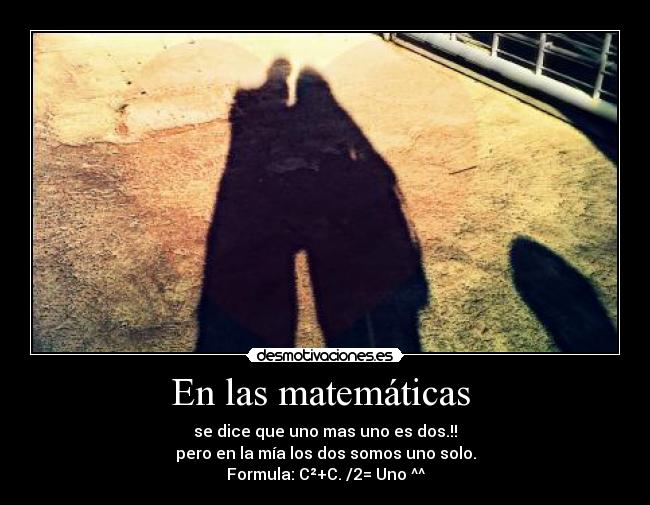En las matemáticas -