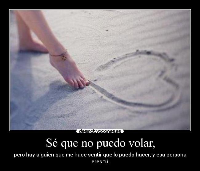 Sé que no puedo volar, - 