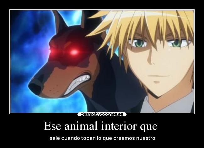 Ese animal interior que - sale cuando tocan lo que creemos nuestro