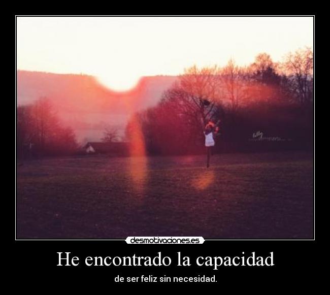 He encontrado la capacidad -