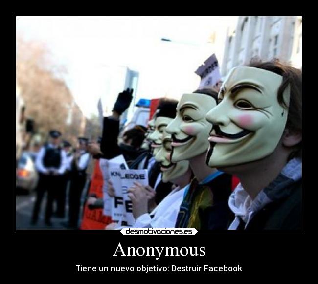 Anonymous - Tiene un nuevo objetivo: Destruir Facebook
