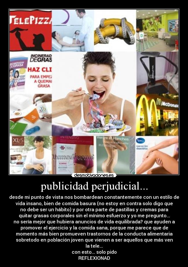 publicidad perjudicial... - 