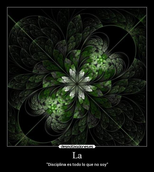 La - Disciplina es todo lo que no soy