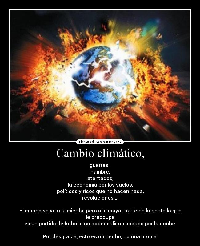 Cambio climático, -