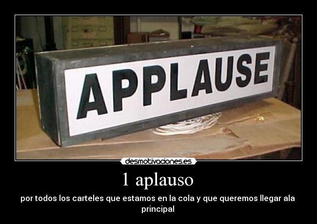 1 aplauso -