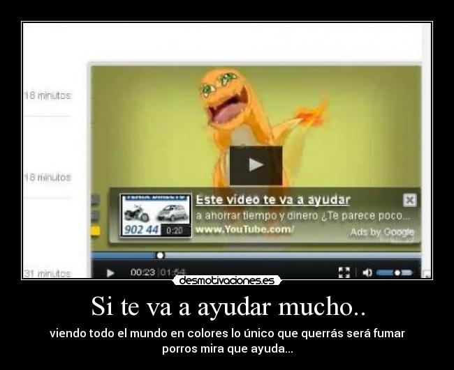 Si te va a ayudar mucho.. - viendo todo el mundo en colores lo único que querrás será fumar
porros mira que ayuda...