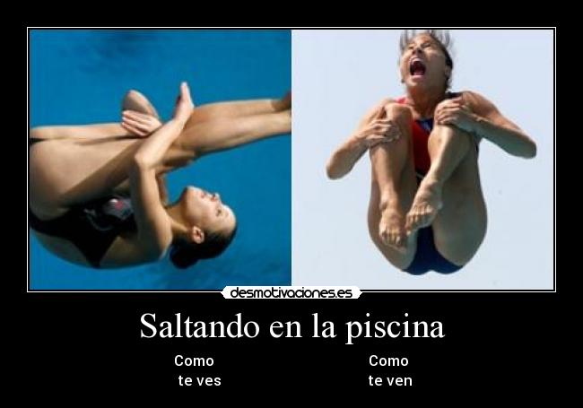 Saltando en la piscina -