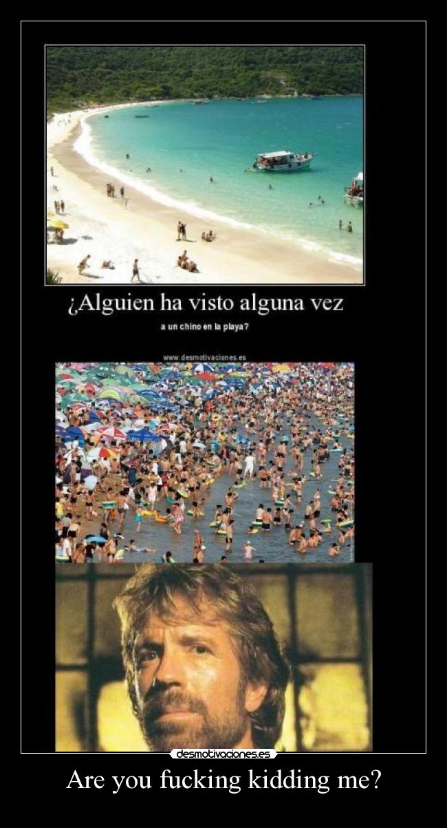 Are you fucking kidding me? -