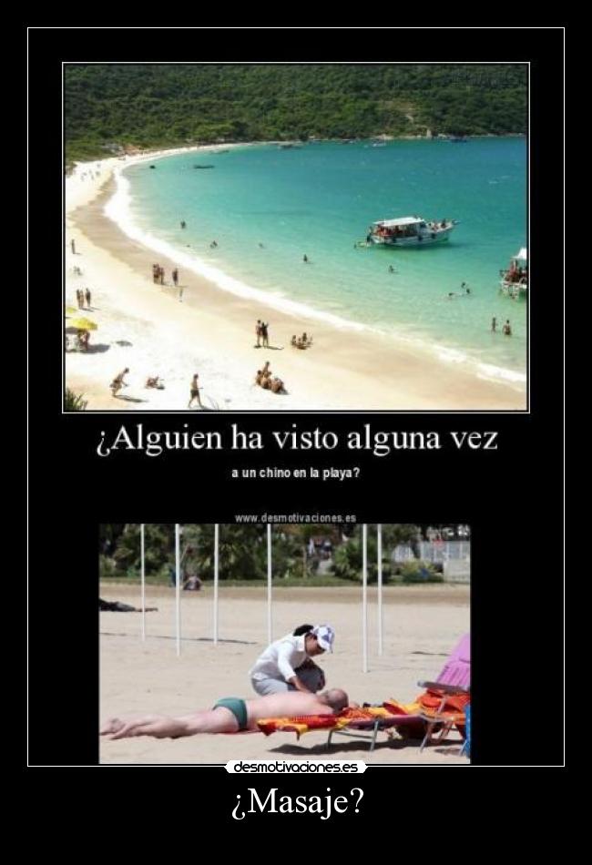 ¿Masaje? -