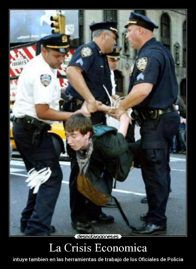 La Crisis Economica - intuye tambien en las herramientas de trabajo de los Oficiales de Policia