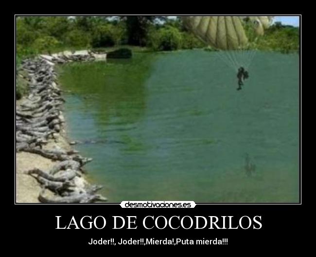 carteles lago cocodrilos desmotivaciones