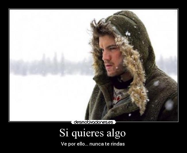 Si quieres algo - Ve por ello... nunca te rindas