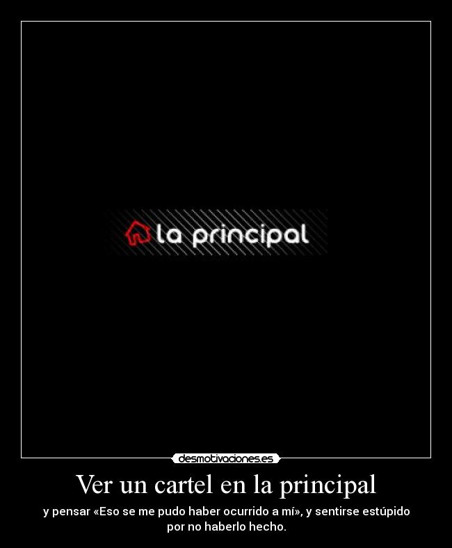 Ver un cartel en la principal -