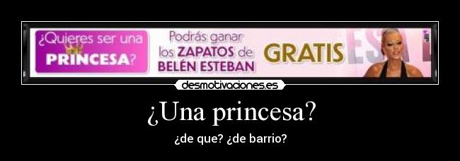 ¿Una princesa? -