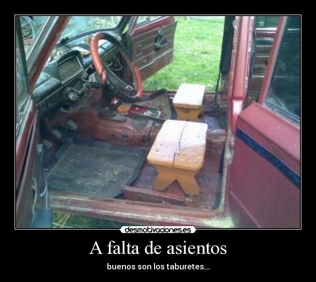 A falta de asientos -