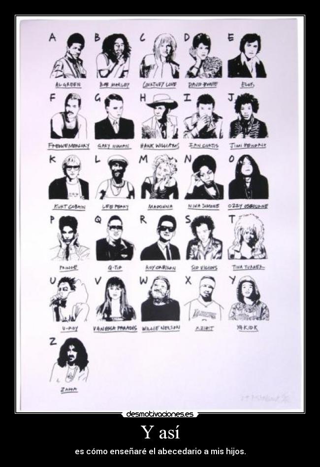 carteles abecedario musica desmotivaciones