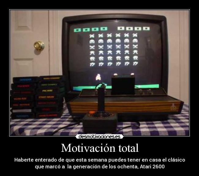 carteles motiva vida infancia clasico retro videojuegos consola atari casa hogar tiempo tener desmotivaciones