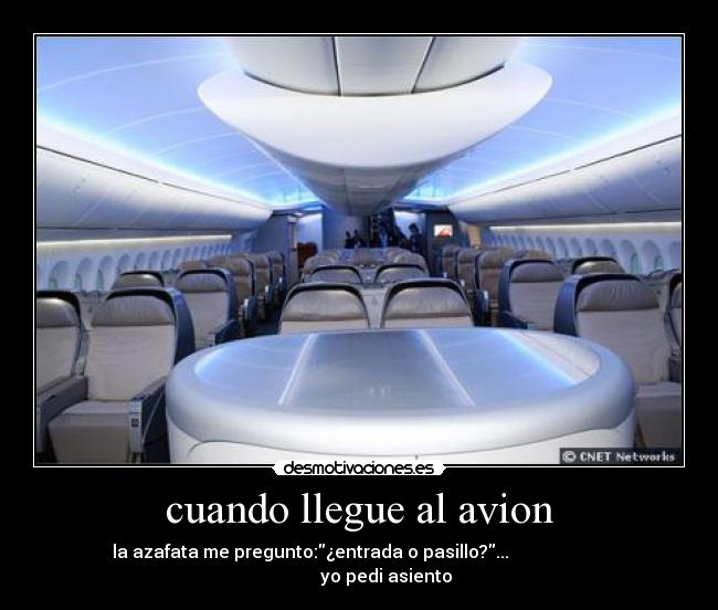 cuando llegue al avion -