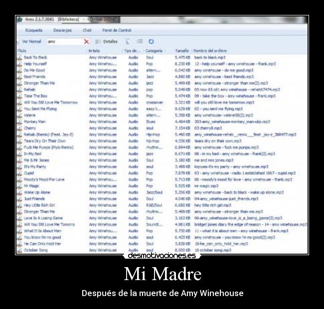 Mi Madre - Después de la muerte de Amy Winehouse