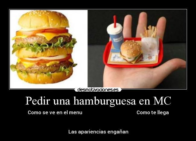 Pedir una hamburguesa en MC -