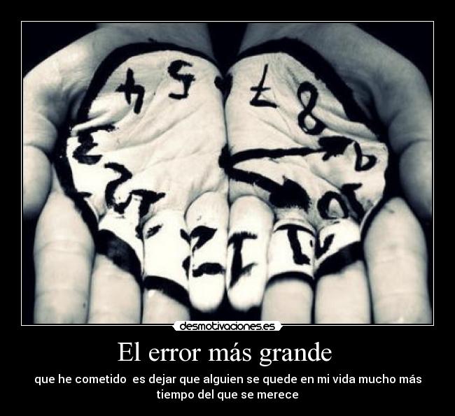 El error más grande  - 