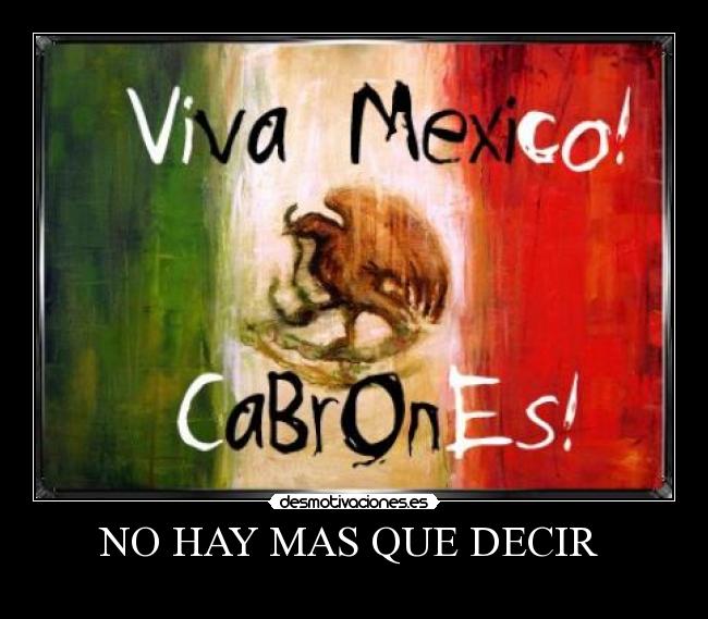 NO HAY MAS QUE DECIR  - 