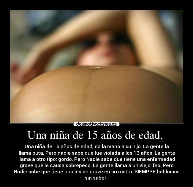 Una niña de 15 años de edad, -