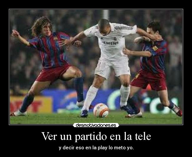 Ver un partido en la tele -