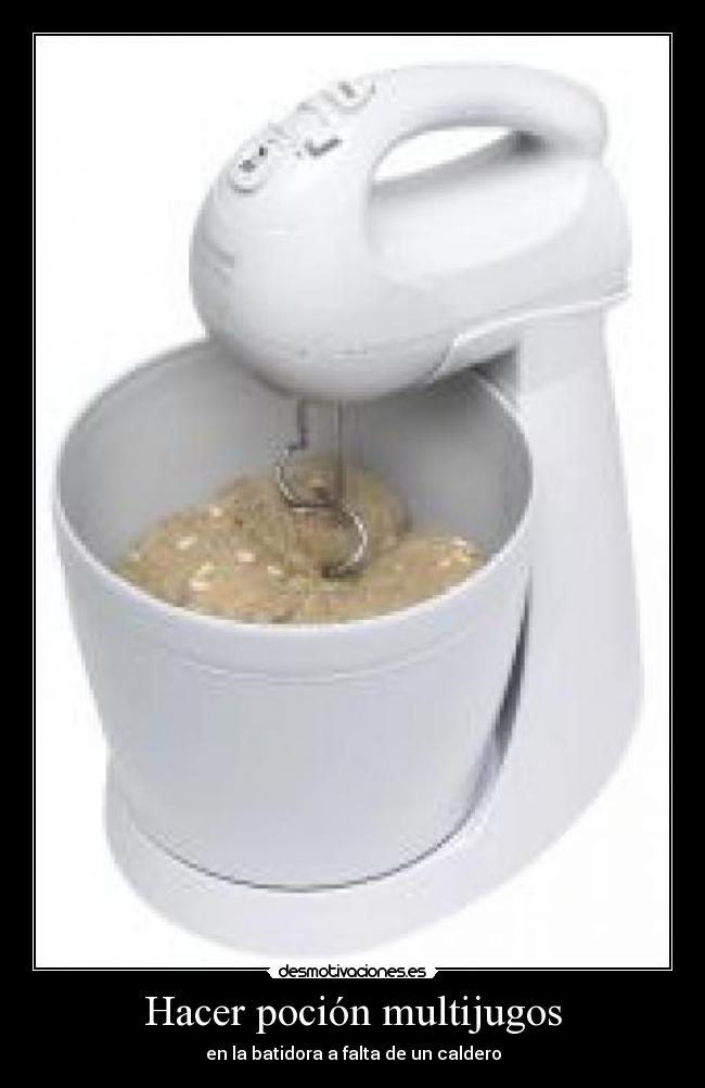 Hacer poción multijugos - en la batidora a falta de un caldero