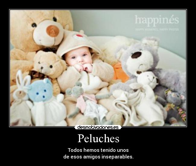 Peluches - Todos hemos tenido unos
de esos amigos inseparables.