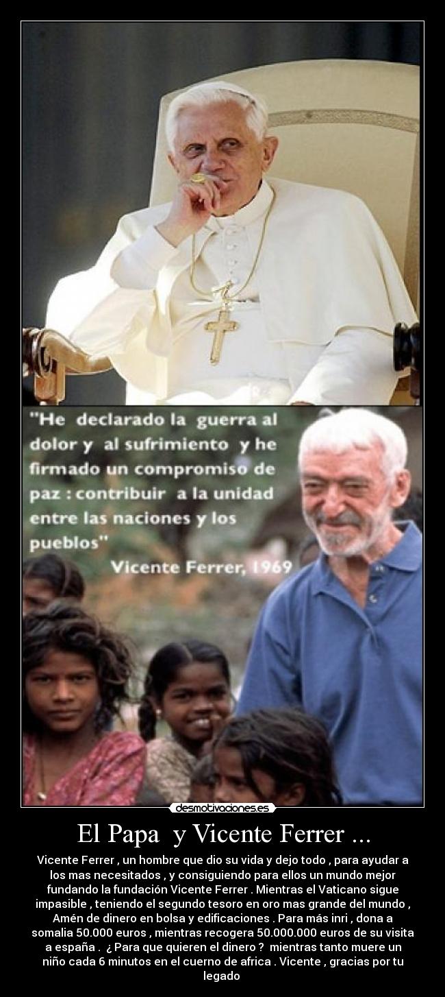El Papa  y Vicente Ferrer ... - 