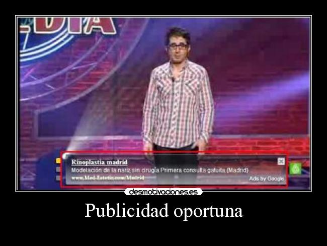 Publicidad oportuna -