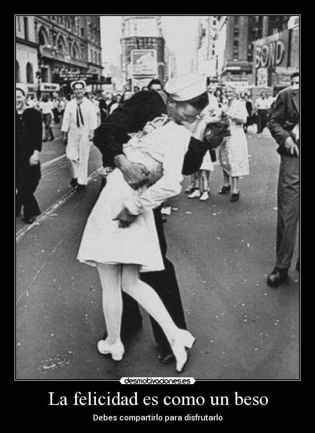 carteles felicidad beso desmotivaciones