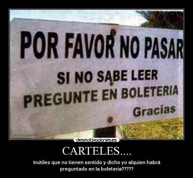 CARTELES.... -