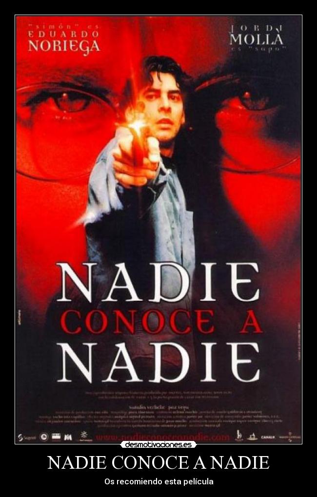 NADIE CONOCE A NADIE - Os recomiendo esta película