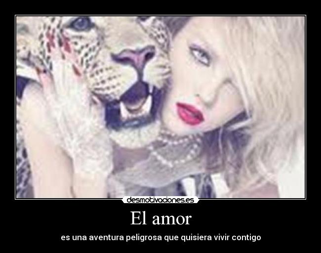 El amor - es una aventura peligrosa que quisiera vivir contigo