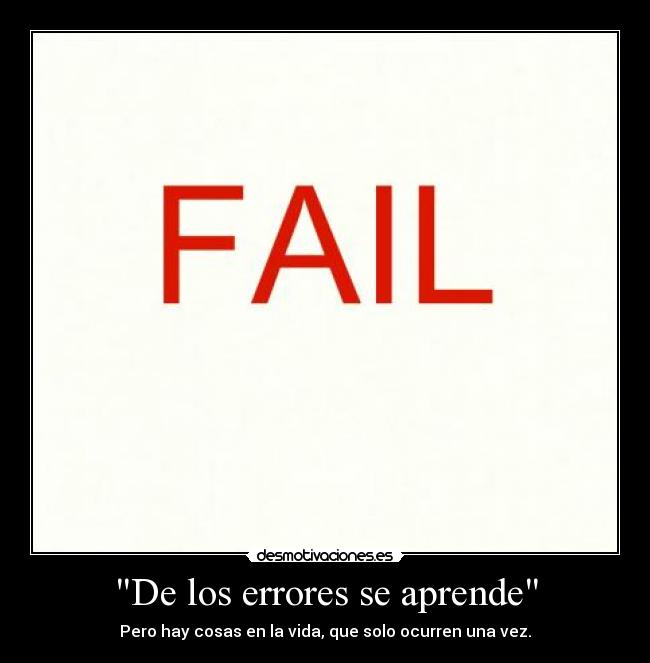 carteles los errores desmotivaciones