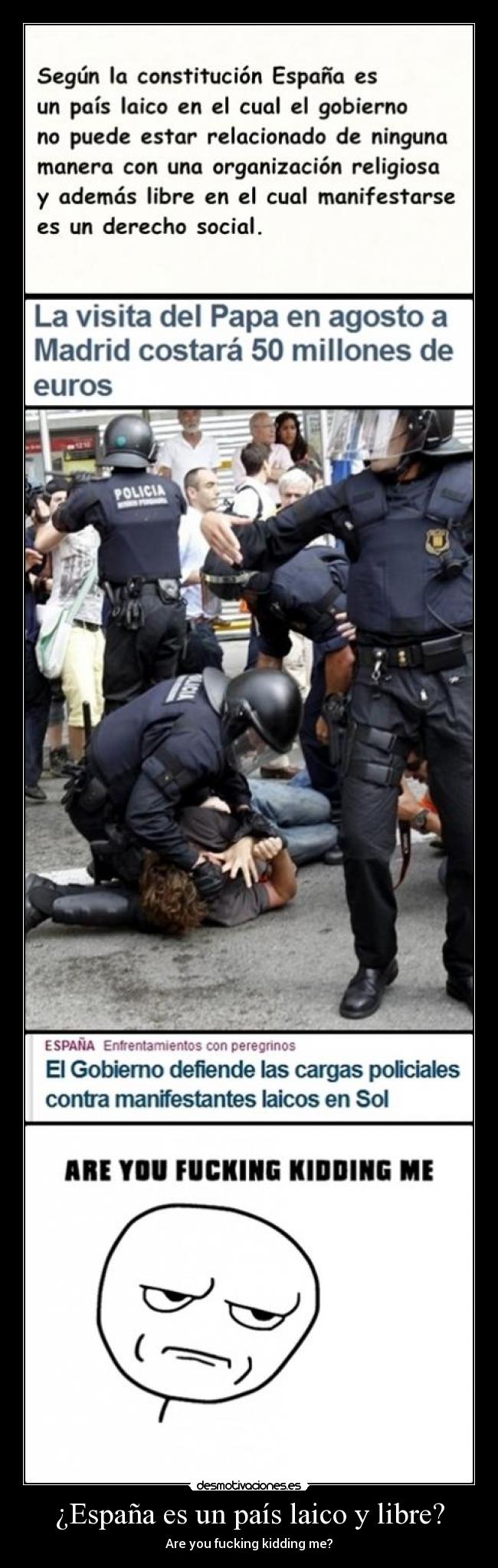 ¿España es un país laico y libre? - Are you fucking kidding me?